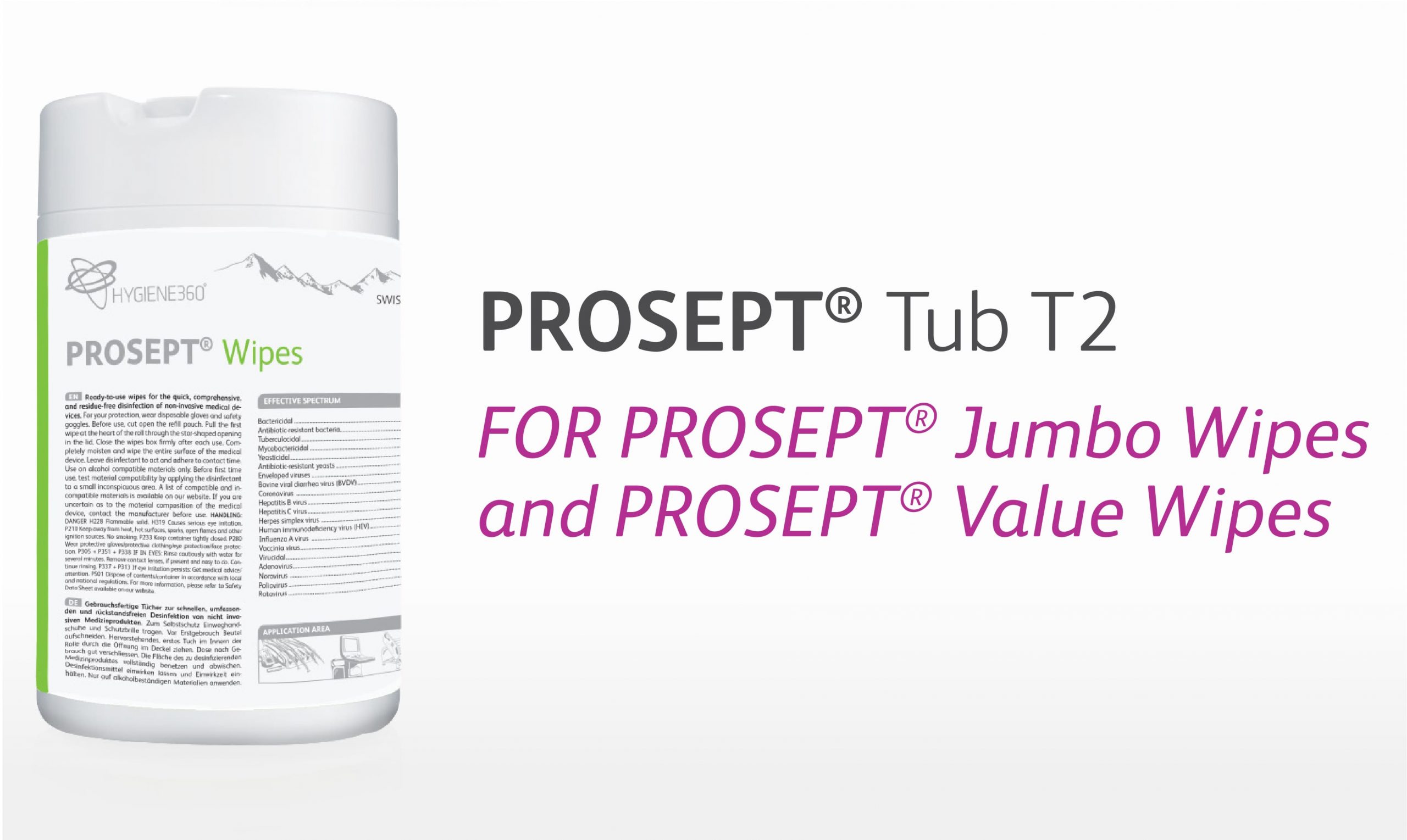 PROSEPT® Wipes Tub T2